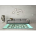 thumbnail image 3 of Ahgly Company Indoor Rectangle Oriental Light Blue Traditional Area Rugs, 8' x 10', 3 of 4