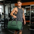 thumbnail image 7 of CSStudio Lightweight Foldable Gym Duffle Bag with Separate Shoe Compartment Water Bottle Pocket Detachable Strap for Travel Sports Weekend Trip, 7 of 7