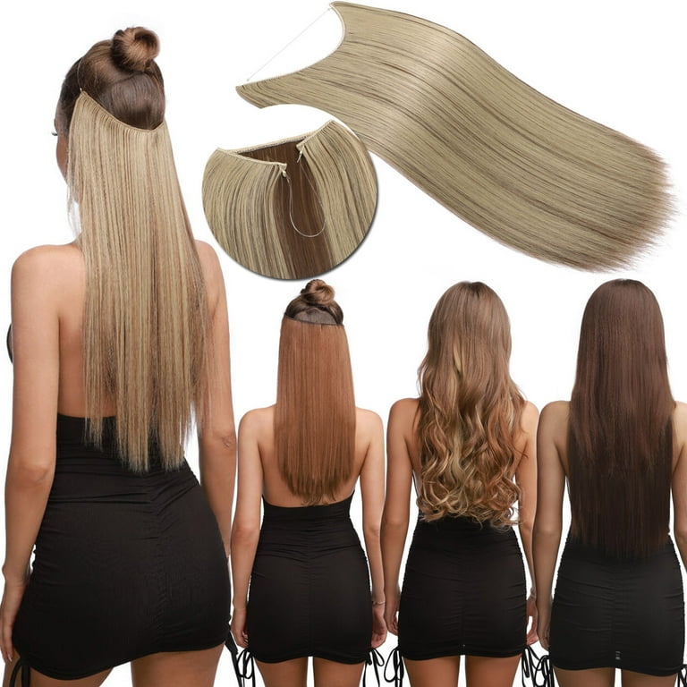 Hair extensions with outlet invisible band