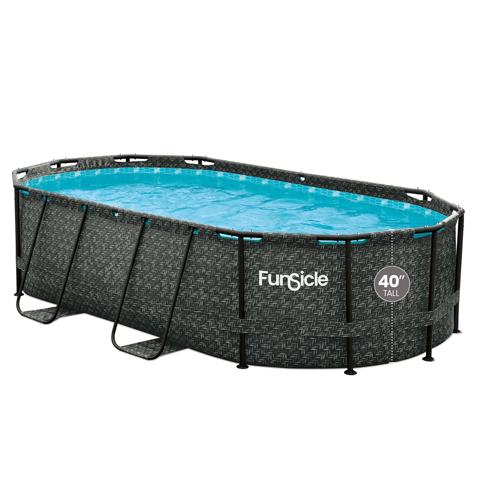 Funsicle Oasis Designer Oval Swimming Pool, 13' x 8' x 39.5