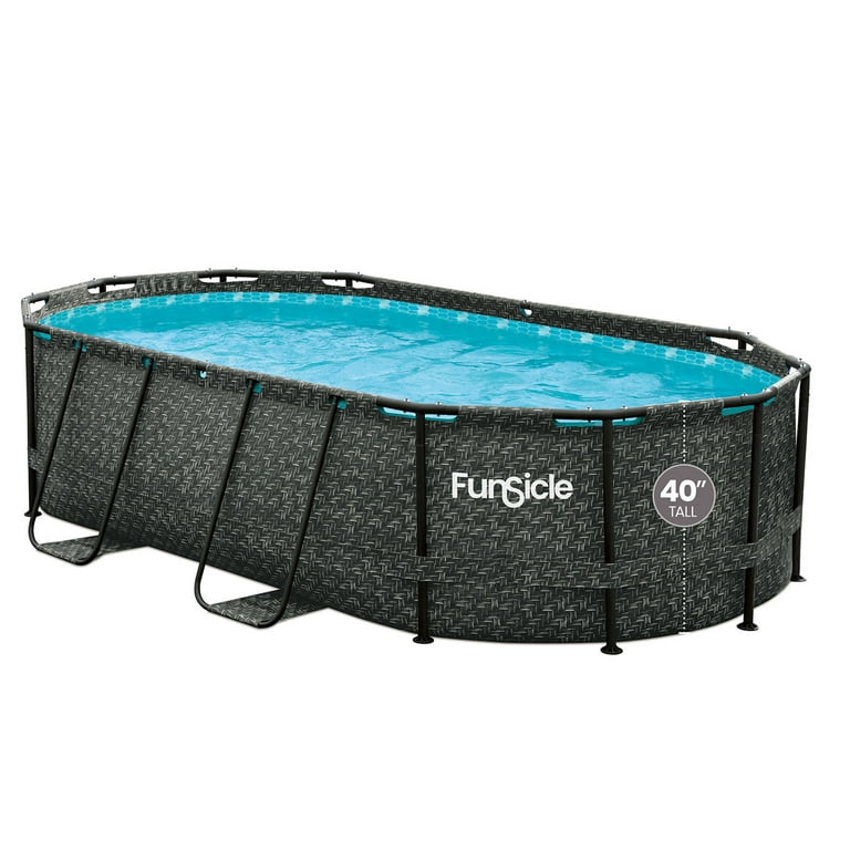 Funsicle Oasis Designer Oval Swimming Pool, 13' x 8' x 39.5