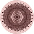 thumbnail image 1 of Ahgly Company Indoor Round Patterned Pink Area Rugs, 4' Round, 1 of 6