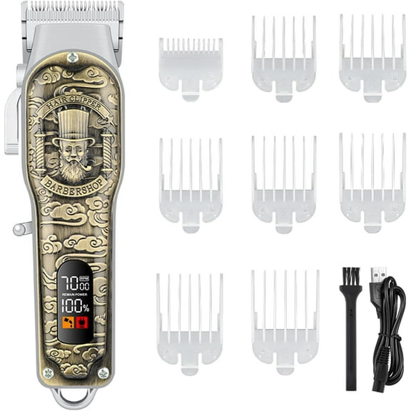 Professional Cordless Hair Clippers for Men, Rechargeable Electric Hair Trimmer for Hair Cutting, Barber Clippers Trimmers, Gift for Men.