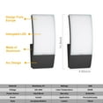 thumbnail image 3 of 22705-white Wall Light Outdoor LED Wall Mount Lamp Modern 10W 720Lm 3000K 5 Black. Black N/A N/A, 3 of 5