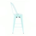 thumbnail image 4 of Dreux Matte Mint High Back Steel Counter Stool 26 Inch (Set of 4), 4 of 8