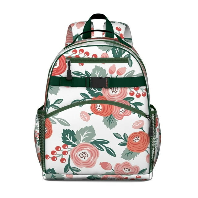 Sac de Jour Durable à Imprimé Floral Inspiré de la Nature pour l'École