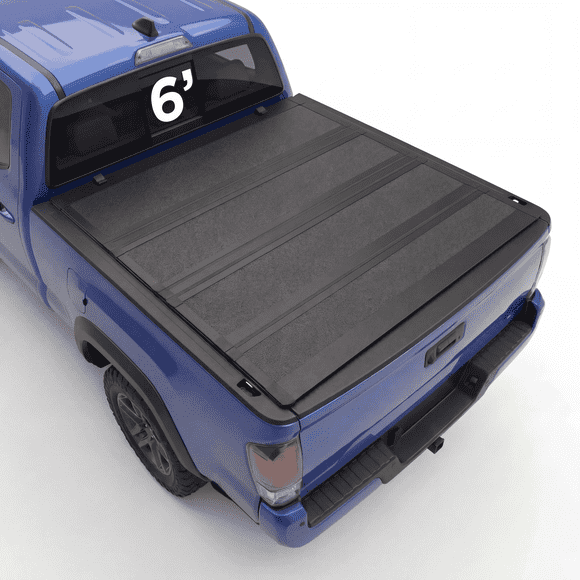 NEXVEY Hard Folding Tonneau Cover for 2016-2023 Toyota Tacoma 6' (73.7") Bed Accessories, Hard Folding Aluminum Truck Bed Cover, Waterproof Truck Tonneau Cover