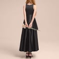 thumbnail image 5 of NIEWTR Robes pour Filles Coupe Classique Évasée Sans Manches Robe d'Été Douce Confortable Tenue de Pique-Nique (Noir, 6-8 Ans), 5 of 5