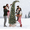 7FT Green, variant on 5FT Fir Christmas Tree with Santa Hat Shape,Prelit Bent Top Christmas Tree with 100 Warm White LED Lights,246 Lush Branch Tips,Whimsical Xmas Tree with Metal Stand,for Holiday Party Home Decor