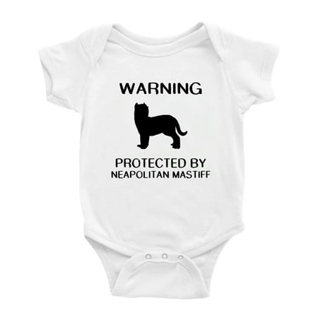 

Warning: Protected by A Neapolitan Mastiff Dog Funny Baby Bodysuits (White 0-3 Months)