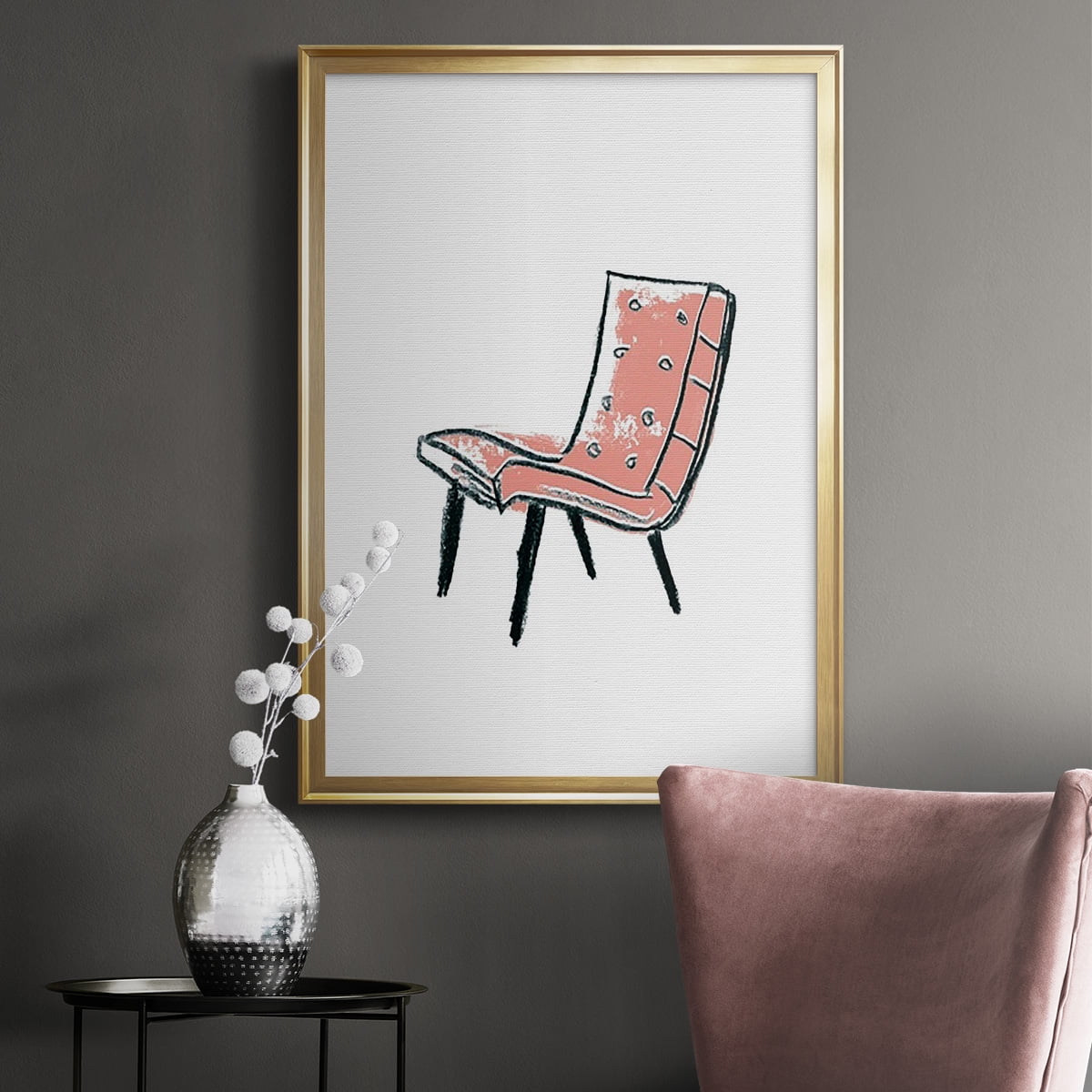 Take a Seat IX Premium Framed Print, in Gold, Black, or Silver - Ready to Hang