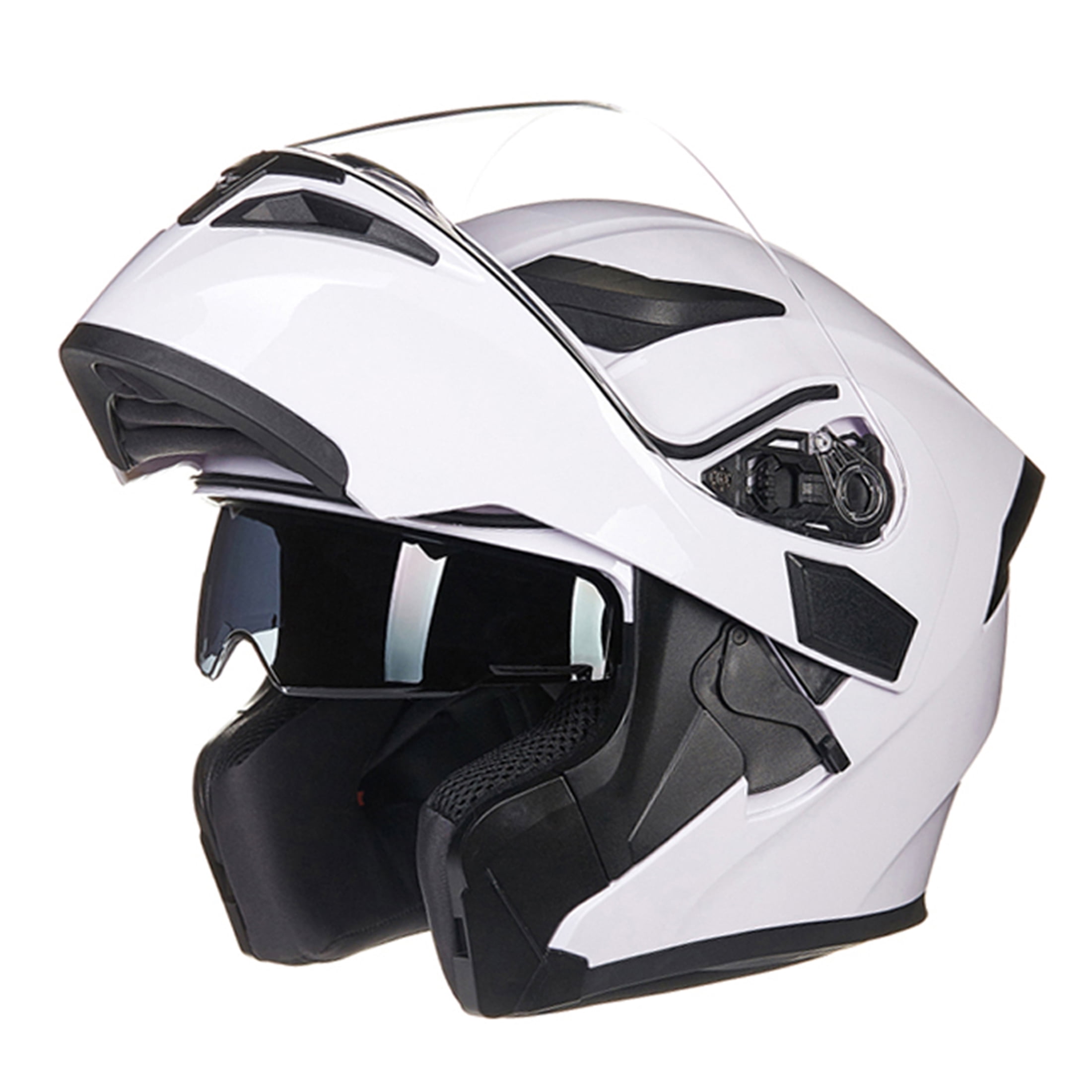 Full Face Motorcycle Helmet Dual Visor Sun Shield Flip up Modular