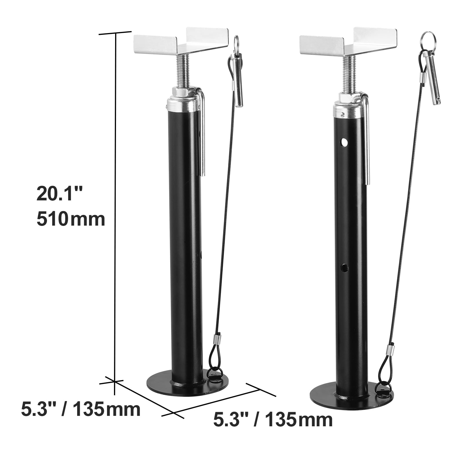 KFFKFF RV Slide Out Support Stabilizer Jacks Adjustable 20"-48" Trailer RV 2 Pack