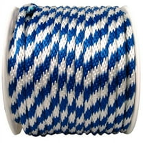 Wellington Cordage P7240S0200BWFR 0.63 in. x 200 ft. Blue & White Solid Braid Polypropylene Rope