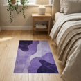 thumbnail image 3 of ODIKA Purple Abstract Brushstroke Swirls Inspired Solid Minimalist Pet Friendly & Kids Safe Bedside for Bedroom, Nursery, RV, 3 of 7