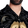 thumbnail image 5 of Leo Constellation Men's Printed Casual Button Down Short Sleeve Beach Shirts, 5 of 6