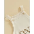 thumbnail image 5 of Bagilaanoe Toddler Baby Boys Girls One-pieces Letters Embroidery Sleeveless Jumpsuit 6M 12M 18M 24M 3T Kids Romper Birthday Clothing, 5 of 7
