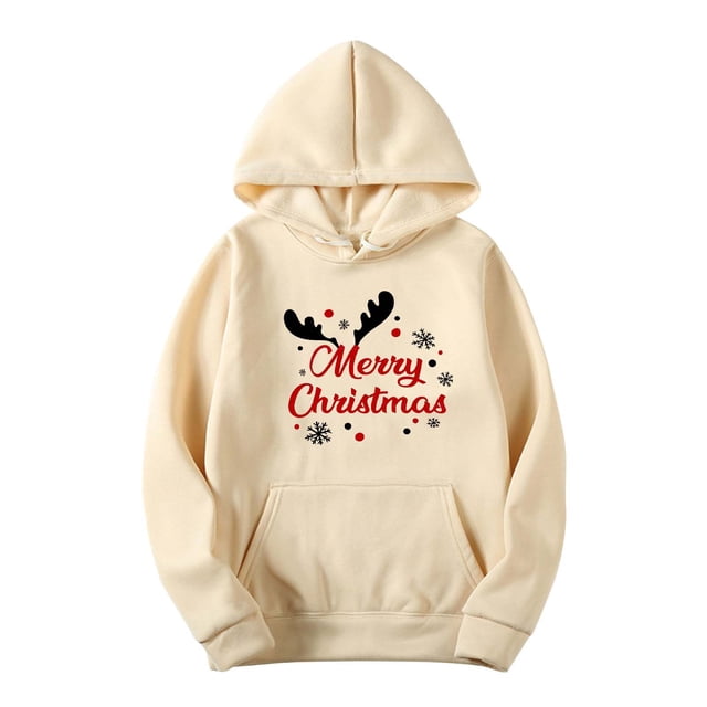 Sudadera con capucha para hombre, informal, con estampado navideño, de manga larga, tipo blusa