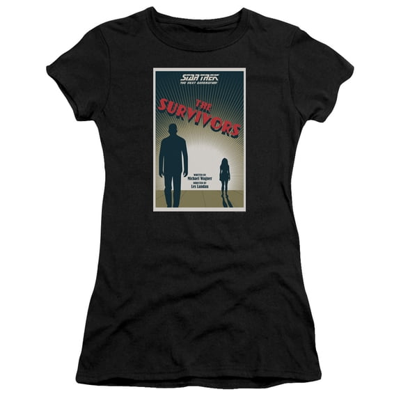 Star Trek Tng Season 3 Episode 3 Junior Women's Sheer T-Shirt Black