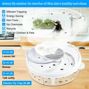 plug-in version Electric Fly Trap Fly Catcher Pest Device Flying Insect Trap Automatic Indoor Pest Traps Reject Control Catcher Repellents Tools for Patios Ranch (white)