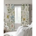 thumbnail image 3 of Wildflowers Blackout Curtains 84 Inches Long for Bedroom, Spring Flowers Plants Farmhouse Pastoral Thermal Insulated Room Darkening Black Out Window Curtain Panels Grommet Drapes for Living Room, 3 of 8