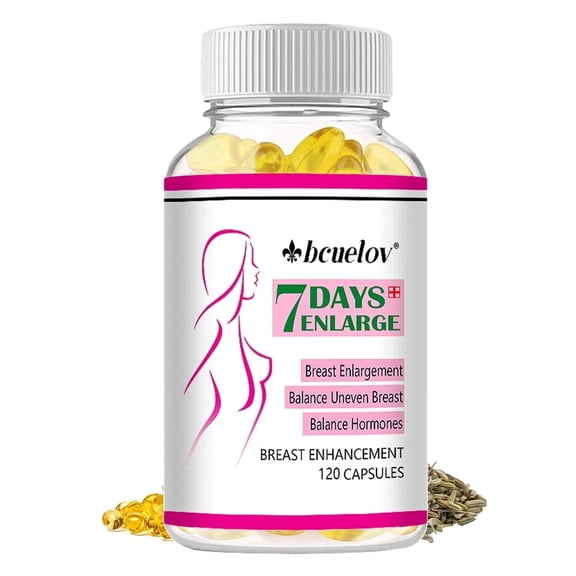 7 Days Enlarge Softgels - with Saw Palmetto, Fenugreek Seed, Motherwort - Supports Good Health Levels and Supports Normal Female Physiological Processes - 120 Softgels