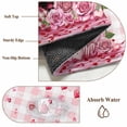 thumbnail image 6 of Round Rug 7Ft Washable Non-Slip, Valentine's Day Circle Area Rugs for Living Room Bedroom, Pink Romantic Truck Love Roses Red Plaid Indoor Floor Mats Carpet Runner for Home Decor Aesthetic, 6 of 8