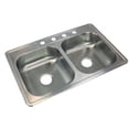 thumbnail image 4 of Transolid 33'' L x 22'' W Double Basin Drop-in Kitchen Sink, 4 of 6