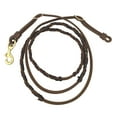 thumbnail image 2 of AJ Tack Oiled Harness Leather Barrel Reins with Latigo Lacing - 5/8in x 7ft 6in, 2 of 3