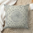thumbnail image 2 of Ethnic Bohemian Pillow Covers 18X18 Inch - Vintage Persian Carpet-Inspired Design in Classic Grey, Decorative Cushion Case for Home Decor, Ideal for Living Room and Bedroom, 2 of 6