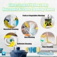 thumbnail image 3 of 3 Pairs (6 Gloves) - Gloves Legend Latex Yellow Household Kitchen Cleaning Dishwashing Reusable Gloves - Size Medium, 3 of 7