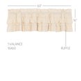thumbnail image 6 of VHC Brands Muslin Ruffled Curtain Valance, Unbleached Natural, 16x60, 6 of 6