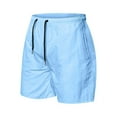 thumbnail image 3 of Jalioing Mens Quick Dry Sport Shorts with Pocket Casual Drawstring Waist Athletic Shorts Solid Color Beach Shorts, 3 of 4
