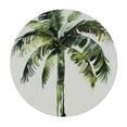 thumbnail image 4 of PIKWEEK Palm Leaves with Lush Branches and Leaves Full Width Single-Sided Printing Round Tablecloth White, 4 of 8