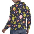 thumbnail image 6 of Naloa Frog And Flowers Men's Casual Hooded Collar Drawstring Hoodies Pullover Sweatshirts Casual Long Sleeve Shirts-Small, 6 of 7