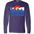 thumbnail image 3 of Inktastic Colorado Flag and Skyline Long Sleeve T-Shirt, 3 of 5