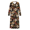 thumbnail image 5 of Tutolipy Mushroom Daisy Printed Nightgowns for Women V Neck Loungewear Full Length Sleepwear Comfy Pajama Dress for Home, 3XL, 5 of 7