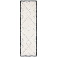 thumbnail image 3 of SAFAVIEH Casablanca Daithi Geometric Wool Shag Area Rug, Ivory/Black, 4' x 6', 3 of 7