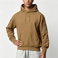 thumbnail image 6 of LYSMORA Men's Pullover Hoodie, Zipper Arm Pocket Long Sleeve Loose Fit Casual Athletic Sweatshirt With Front Kangaroo Pocket, 6 of 8