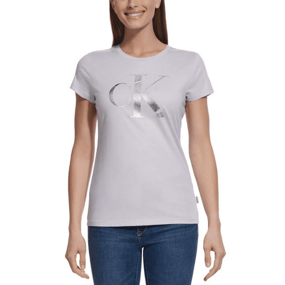 Calvin Klein Jeans Ladies' Logo Tee, Purple, Large