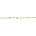 thumbnail image 3 of Gem Stone King 18K Yellow Gold Plated Silver Flower and Leaf Bracelet Set with White Moissanite (5.03 Cttw, Round Oval Princess Heart Shape, 7.25 inch), 3 of 4