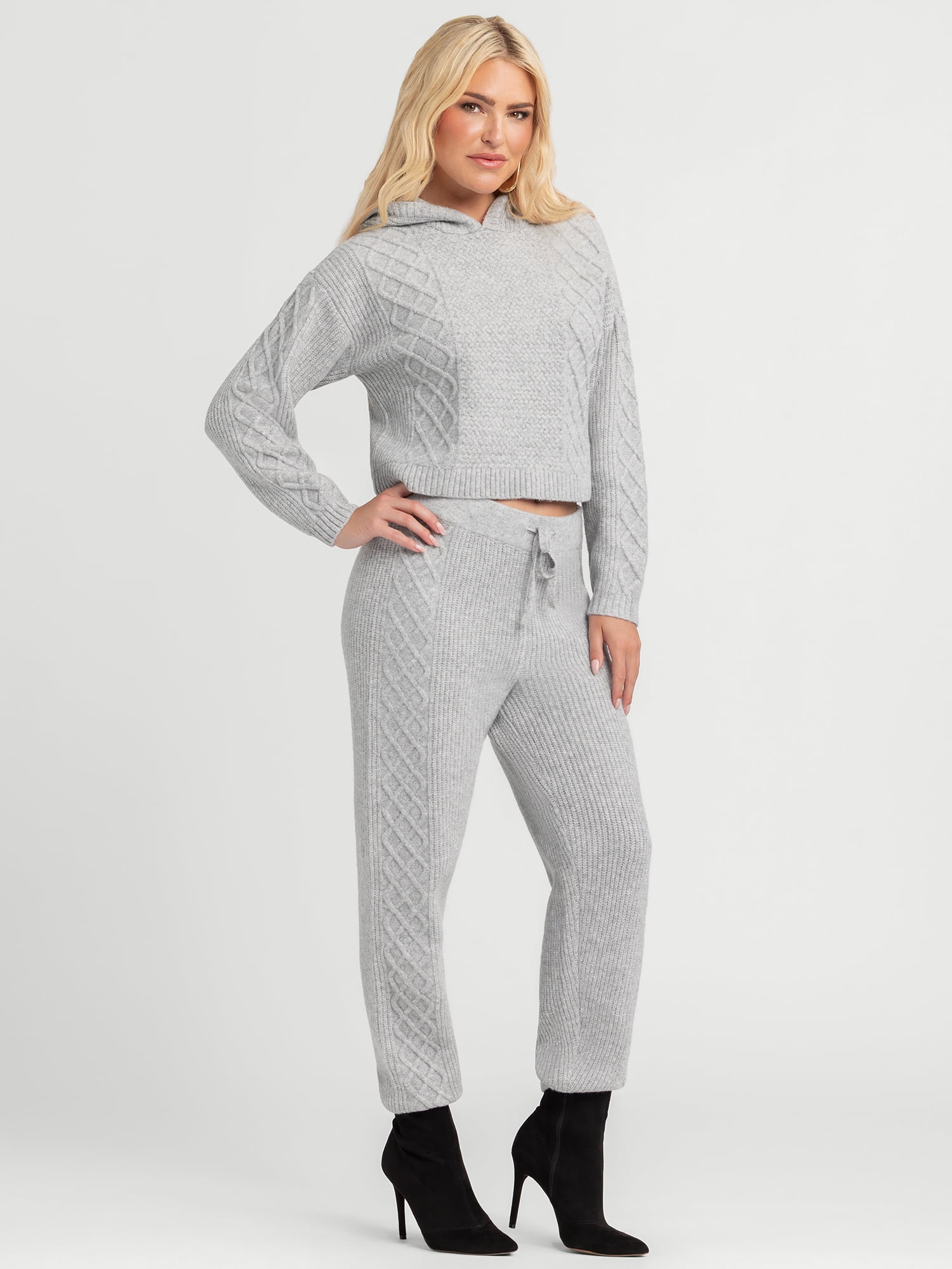 Jessica Simpson Women's Baela Sweater Jogger Pants, 27.5" Inseam, Sizes XS-XXL