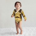 thumbnail image 4 of Xecao Golden Glitter And Light Print Baby unisex-baby Cotton Long-sleeve Bodysuits-2 Years, 4 of 6