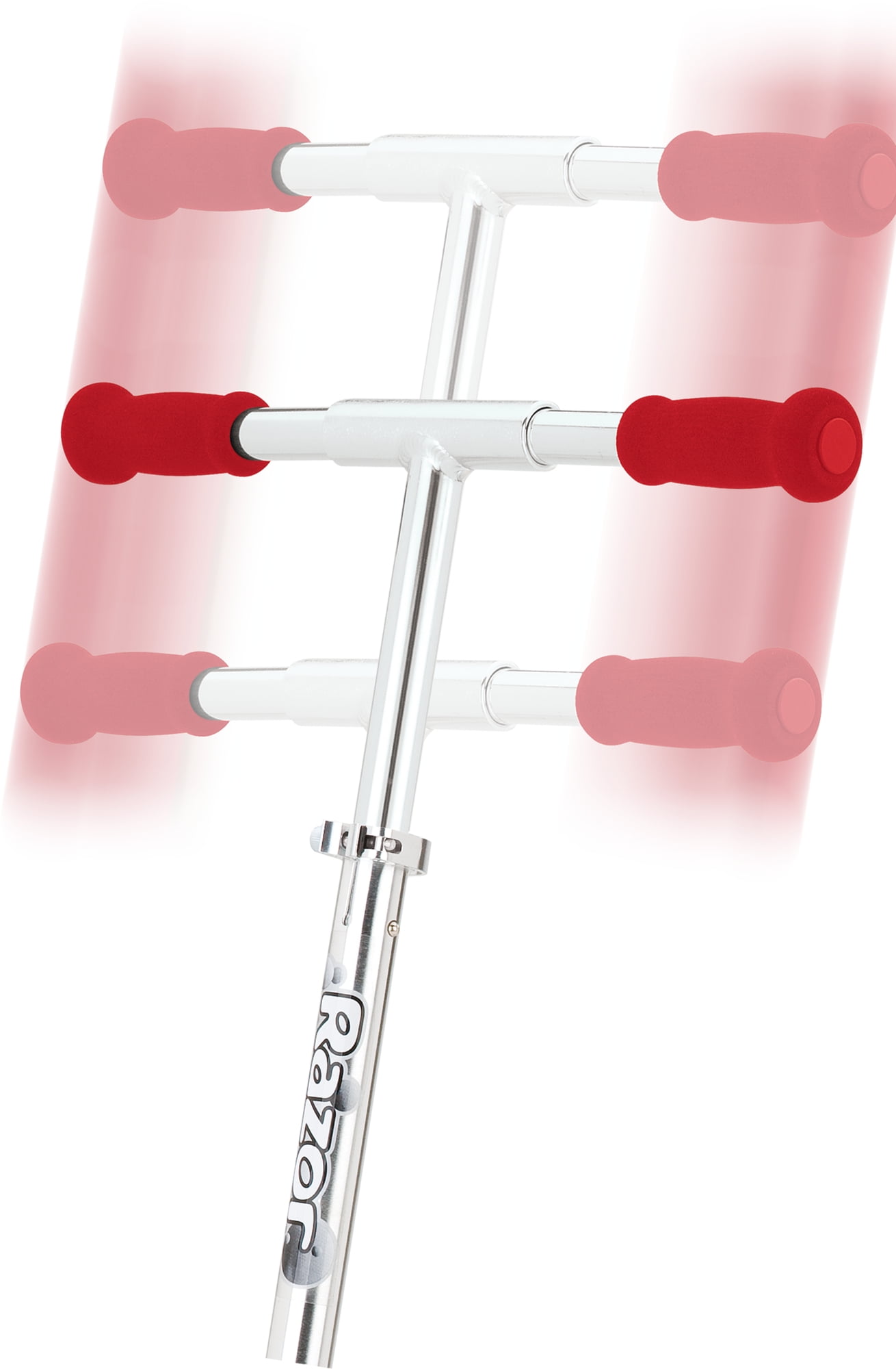Razor A5 Lux Kick Scooter - Red/Silver, Large 8" Wheels, Foldable, Lightweight, for Riders 8+