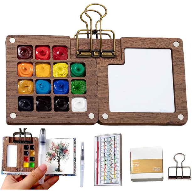 Caja Pintura Rejilla Juego Acuarela 8/15 Con Clips para Carpeta