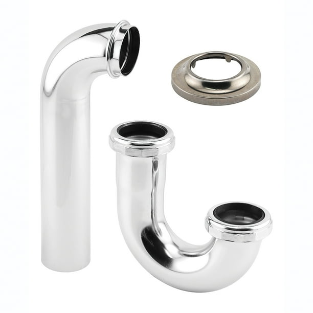 PTrap, 11/2 in. x 11/4 in. x 11/2 in., Brass Tubular, 20 Gauge, Chrome, 1 Set