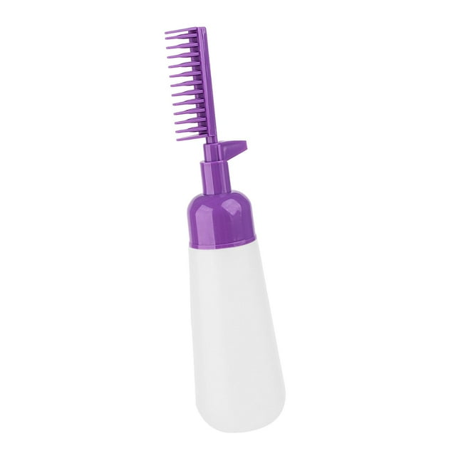 Botella aplicadora jinwen con peine 160 ml para teñir cabello uso salón belleza hogar violeta
