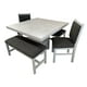 thumbnail image 1 of Set de Comedor Valencia SALVANTO 2 Sillas y 2 Bancas 120x120 cm color gris, 1 of 8