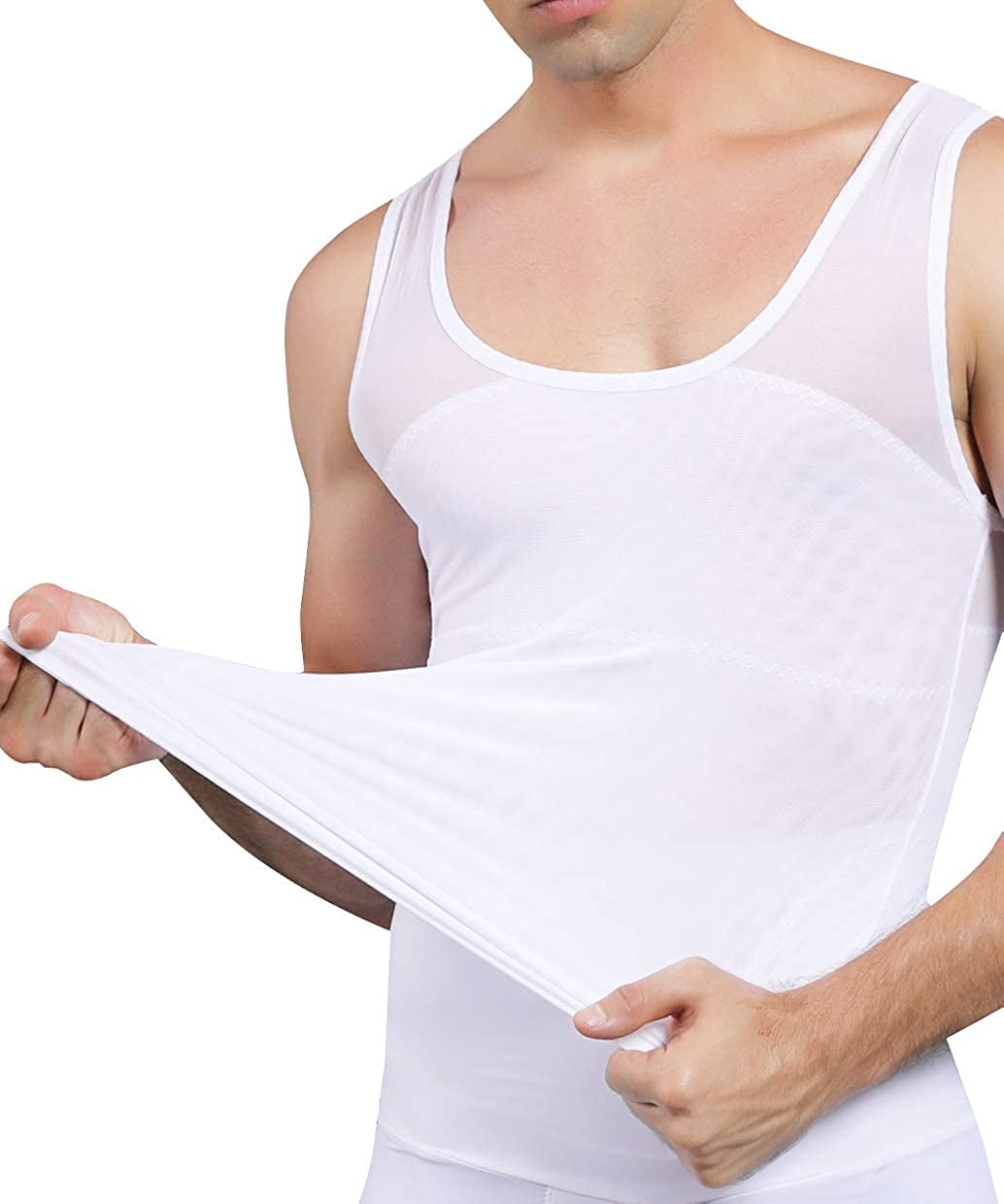OGOUGUAN Mens Slimming Body Shaper Compression Shirt Shapewear Vest Tank Top