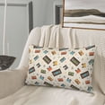 thumbnail image 5 of Lsque Retro Vintage Tape Pattern Pillow Case – Soft & Cozy Throw Pillow Cover, Hypoallergenic Cushion Case for Sleeping Women with Envelope Closure-20"x30", 5 of 6
